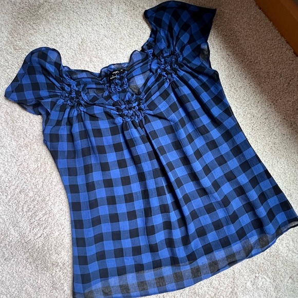 ⭐️BOGO FREE⭐️ Aryn K cute checkered blouse - Picture 1 of 7